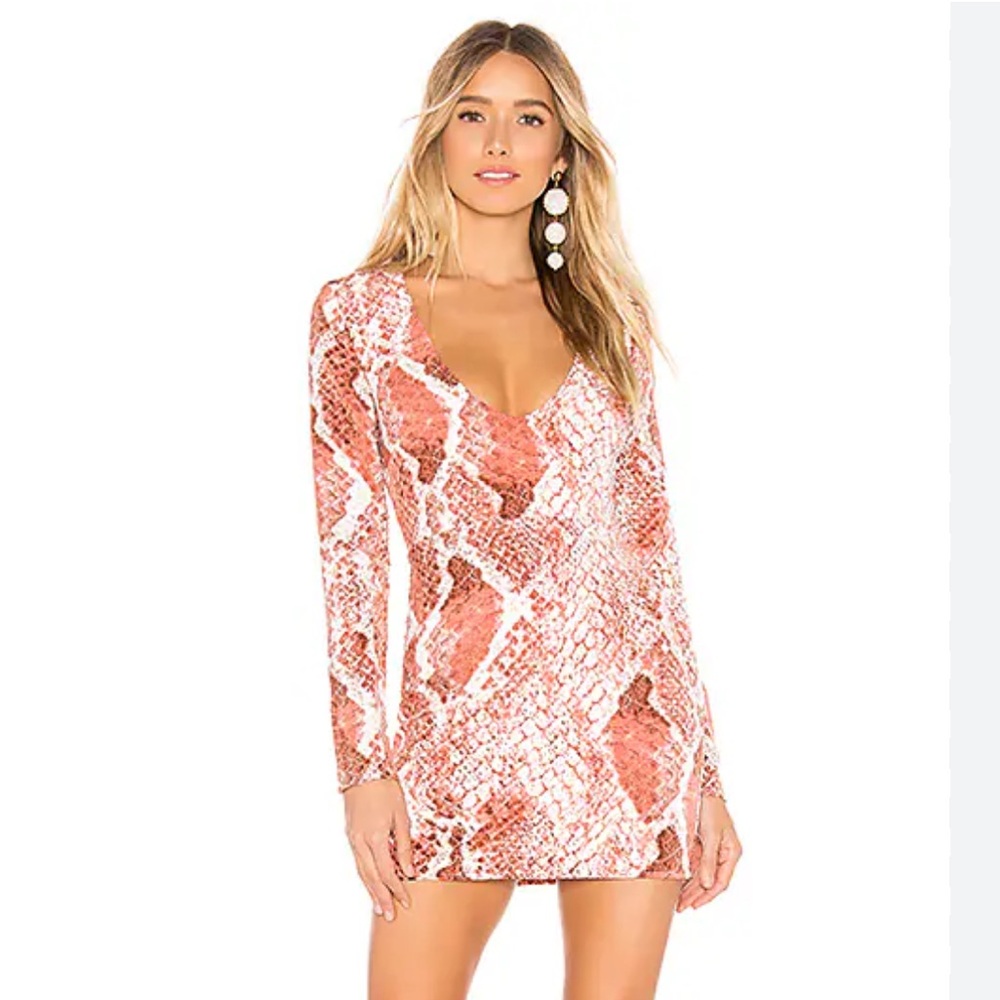 NBD X NAVEN Snake Print Dress